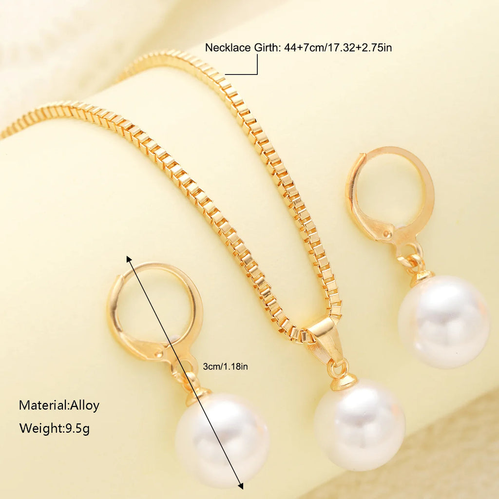 🌸 Fashion Pearl Jewelry Set – Grace in Every Detail