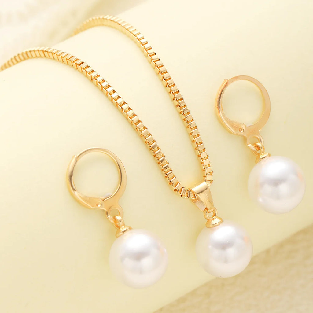 🌸 Fashion Pearl Jewelry Set – Grace in Every Detail