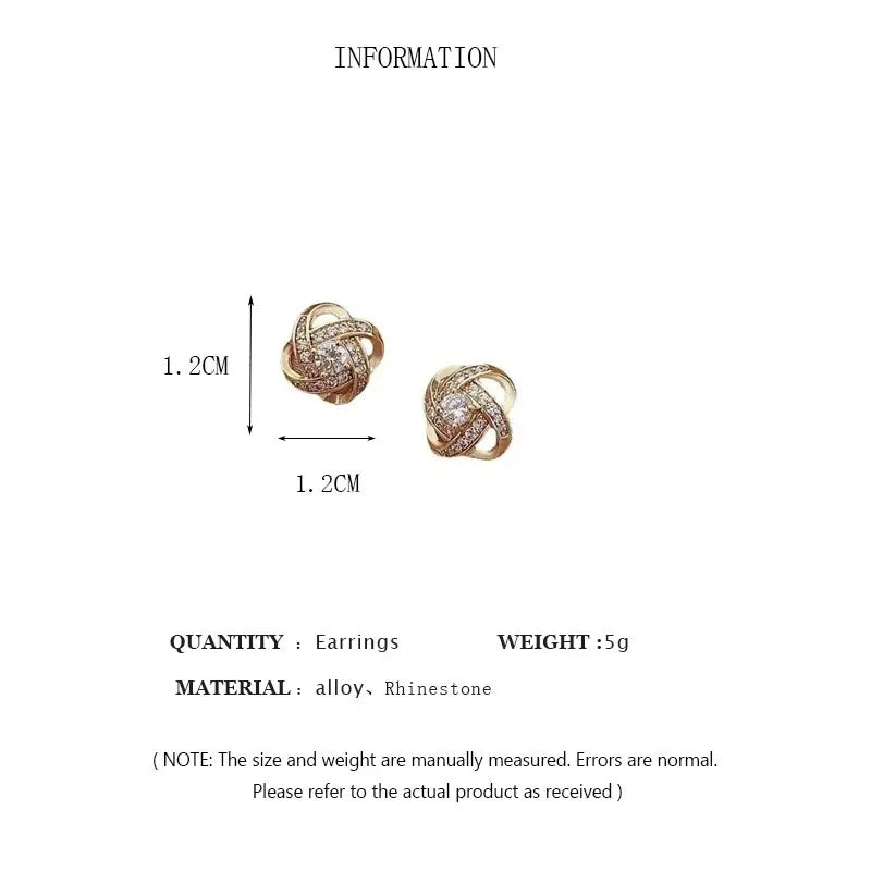 ✨ Bijora Crystal Stud Earrings – Timeless Sparkle, Modern Grace