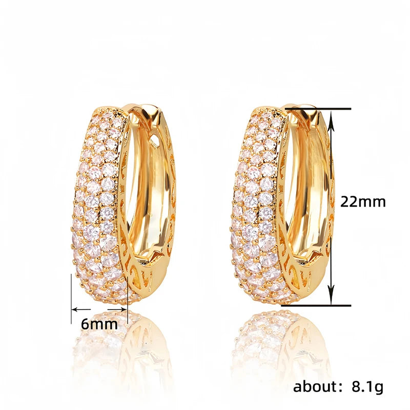 💖 Amoura Hoop Earrings – Timeless Sparkle, Effortless Grace