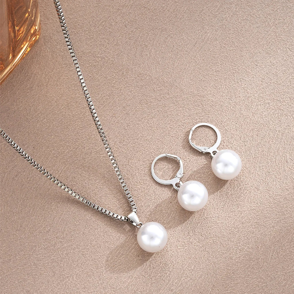 🌸 Fashion Pearl Jewelry Set – Grace in Every Detail